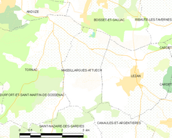 Map commune FR insee code 30162